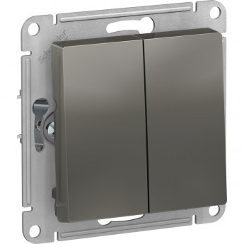 2-клавишный выключатель SCHNEIDER ELECTRIC ATLASDESIGN, СТАЛЬ