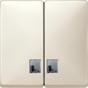 Клавиша двойная MERTEN с окном для световой индикации, БЕЖЕВЫЙ, SD