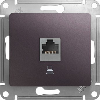 Розетка компьютерная SCHNEIDER ELECTRIC GLOSSA RJ45, кат.5E, механизм, СИРЕНЕВЫЙ ТУМАН
