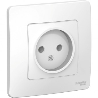 Розетка одинарная SCHNEIDER ELECTRIC BLANCA без заземления без шторок 16А, 250В, БЕЛЫЙ