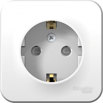 Розетка SCHNEIDER ELECTRIC BLANCA с заземлением, со шторками, 16А, 250В, белый