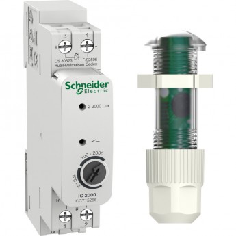 Сумеречный выключатель SCHNEIDER ELECTRIC ACTI9 IC2000d аналоговый с щитовым датчиком освещен. для помещ.