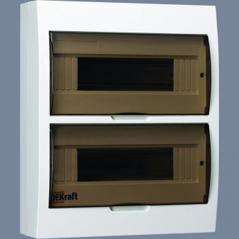 Корпус пластиковый навесной DEKRAFT 24 модуля, IP41, ЩРН-П-24 DEK