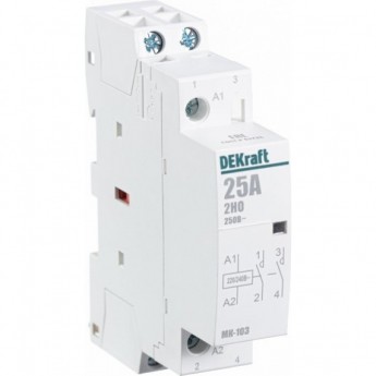 Модульный контактор DEKRAFT 2НО 25А 230В МК-103